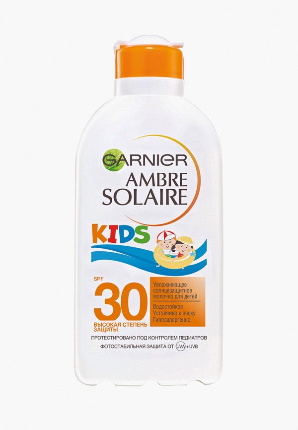 Молочко солнцезащитное Garnier, Белый, детское, для тела Ambre Solaire, "Непобедимое" увлажняющее, водостойкое, гипоаллергенное, SPF 30, 200 мл
Молочко солнцезащитное Garnier, Белый, детское, для тела Ambre Solaire, "Непобедимое" увлажняющее, водостойкое, гипоаллергенное, SPF 30, 200 мл