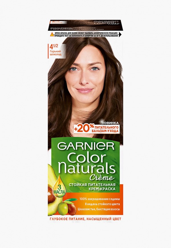 Краска для волос Garnier, Коричневый, "Color Naturals", оттенок 4.1/2, Горький Шоколад
Краска для волос Garnier, Коричневый, "Color Naturals", оттенок 4.1/2, Горький Шоколад