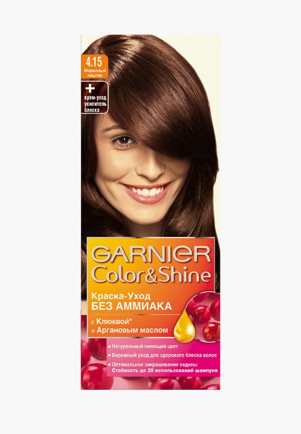 Краска для волос Garnier, Белый, "Color&Shine" без аммиака, оттенок 4.15, Морозный каштан
Краска для волос Garnier, Белый, "Color&Shine" без аммиака, оттенок 4.15, Морозный каштан