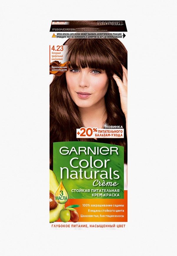 Краска для волос Garnier, Коричневый, Color Naturals, 4.23 Холодный Трюф Каштан, 110 мл
Краска для волос Garnier, Коричневый, Color Naturals, 4.23 Холодный Трюф Каштан, 110 мл