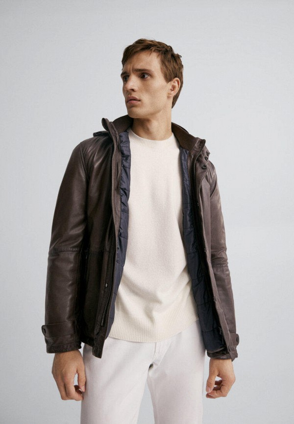 фото Куртка кожаная massimo dutti