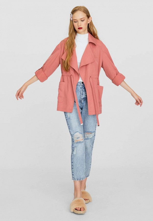 Жакет Stradivarius, Коралловый 
Жакет Stradivarius, Коралловый