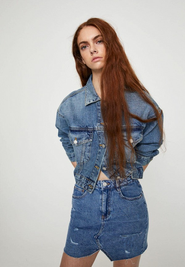 Куртка джинсовая Pull&Bear, Синий 
Куртка джинсовая Pull&Bear, Синий