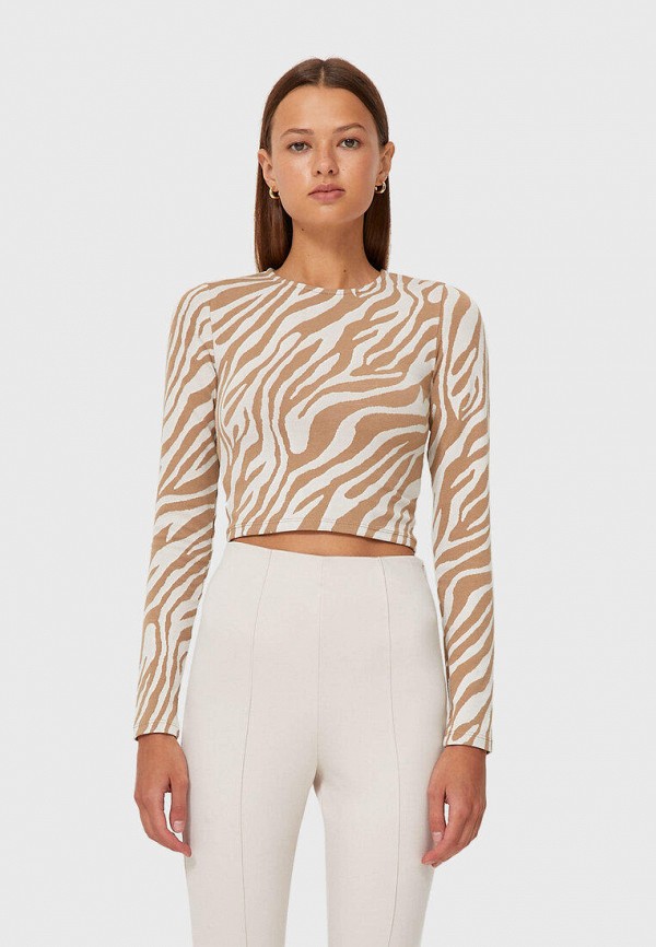 Топ Stradivarius, Бежевый 
Топ Stradivarius, Бежевый