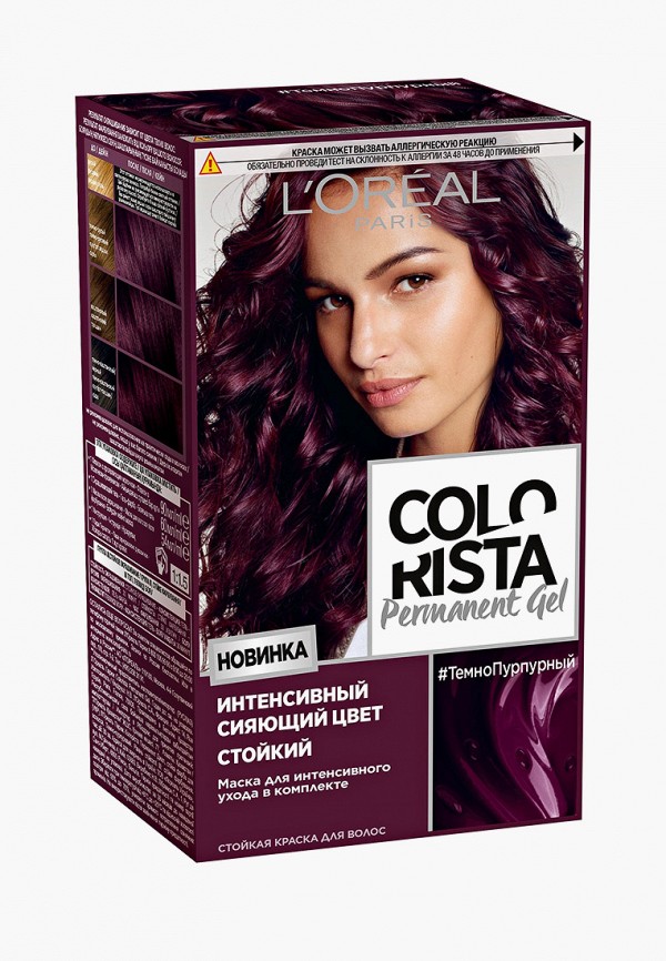 Краска для волос L'Oreal Paris, Бордовый, "Colorista Permanent Gel", оттенок Темно-Пурпурный
Краска для волос L'Oreal Paris, Бордовый, "Colorista Permanent Gel", оттенок Темно-Пурпурный
