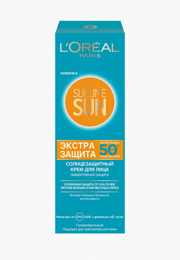 Крем солнцезащитный L'Oreal Paris, Белый, Sublime Sun "Экстра защита", гипоаллергенный, SPF 50, 75 мл
Крем солнцезащитный L'Oreal Paris, Белый, Sublime Sun "Экстра защита", гипоаллергенный, SPF 50, 75 мл