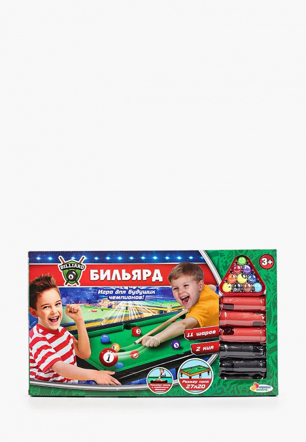 Игра настольная Играем Вместе, Разноцветный, "Бильярд", бильярдный стол, 11 шаров, 1 треугольник, 2 кия
Игра настольная Играем Вместе, Разноцветный, "Бильярд", бильярдный стол, 11 шаров, 1 треугольник, 2 кия