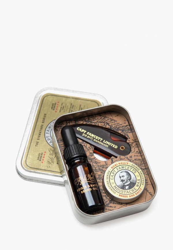 Набор для ухода за бородой Captain Fawcett, Коричневый, Ricki Hall Booze & Baccy Grooming Survival Kit, Масло для бороды 10 мл; Воск для усов 15 мл; Расческа для усов
Набор для ухода за бородой Captain Fawcett, Коричневый, Ricki Hall Booze & Baccy Grooming Survival Kit, Масло для бороды 10 мл; Воск для усов 15 мл; Расческа для усов