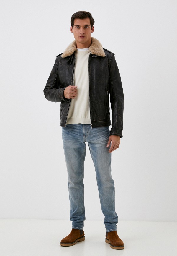 фото Куртка кожаная утепленная urban fashion for men