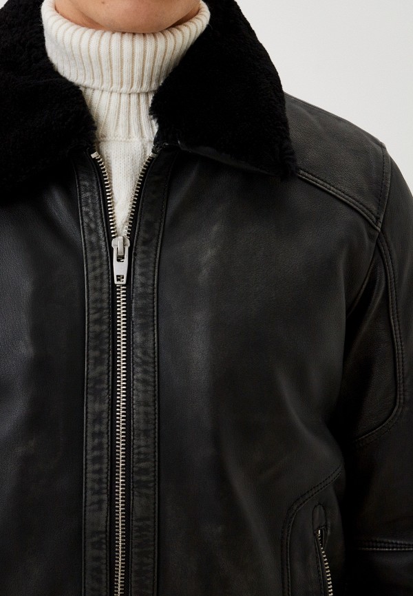 фото Куртка кожаная утепленная urban fashion for men