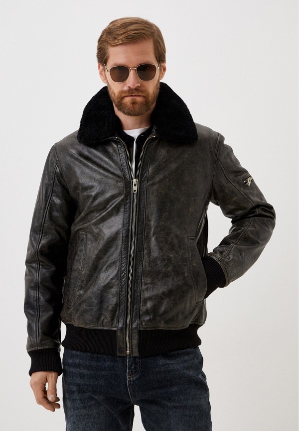 фото Куртка кожаная утепленная urban fashion for men