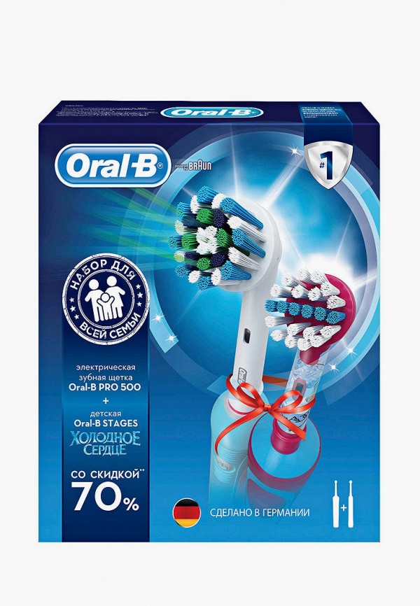 Комплект зубных щеток Oral B, Разноцветный, электрических Family Pack (Professional Care 500 + Frozen Kids)
Комплект зубных щеток Oral B, Разноцветный, электрических Family Pack (Professional Care 500 + Frozen Kids)