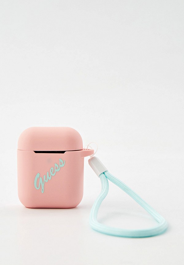 Чехол для наушников Guess, Розовый, Airpods Silicone case Script logo with cord Pink/Green
Чехол для наушников Guess, Розовый, Airpods Silicone case Script logo with cord Pink/Green