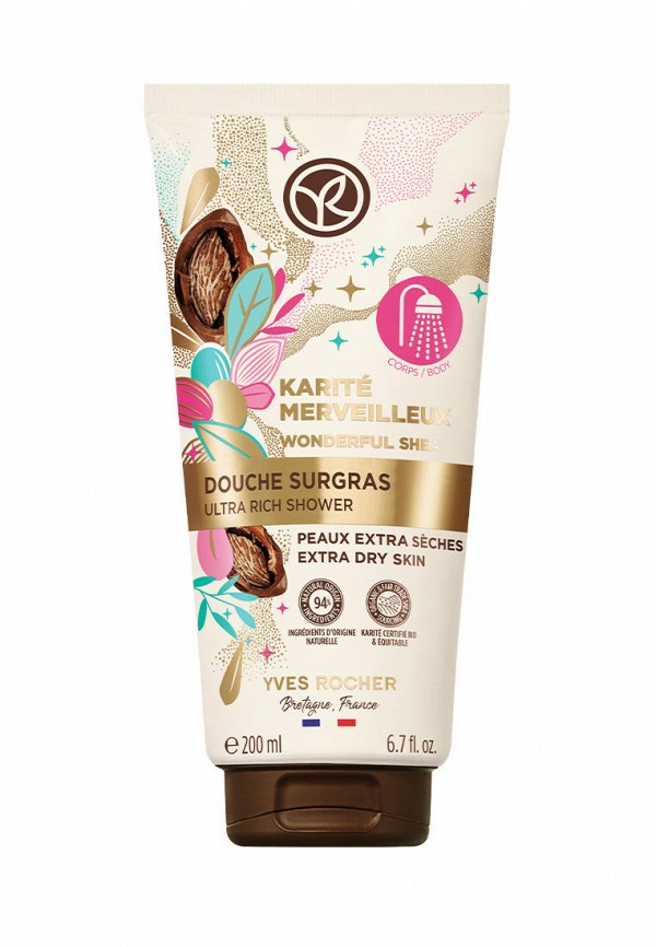 Гель для душа Yves Rocher, Белый, Смываемый бальзам с маслом карите - для сухой кожи, 200 мл
Гель для душа Yves Rocher, Белый, Смываемый бальзам с маслом карите - для сухой кожи, 200 мл