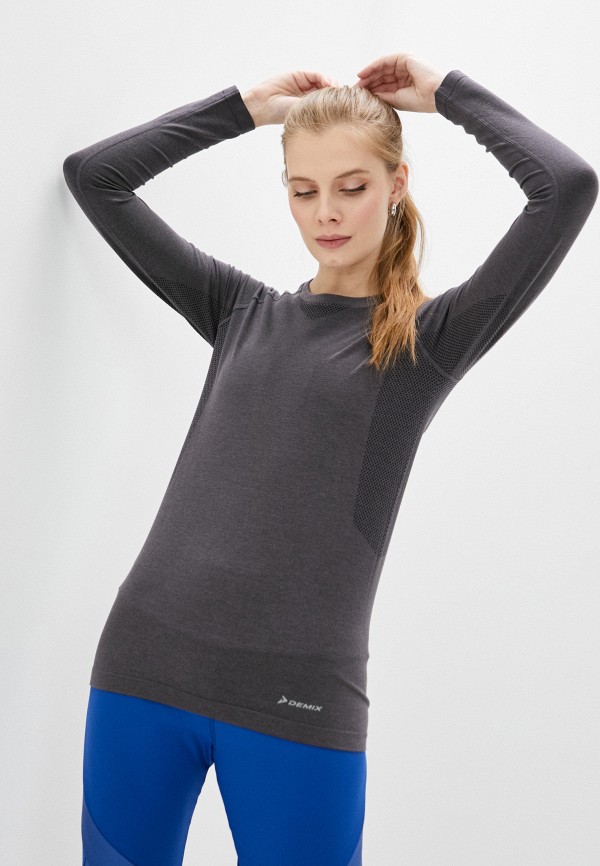 Лонгслив спортивный Demix, Серый 
Лонгслив спортивный Demix, Серый