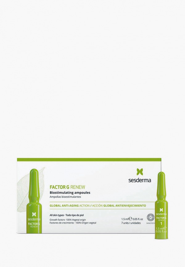 Сыворотка для лица Sesderma, Прозрачный, в ампулах биостимулирующая FACTOR G RENEW, 7 шт. по 1,5 мл
Сыворотка для лица Sesderma, Прозрачный, в ампулах биостимулирующая FACTOR G RENEW, 7 шт. по 1,5 мл