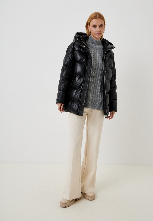 фото Куртка кожаная утепленная снежная королева