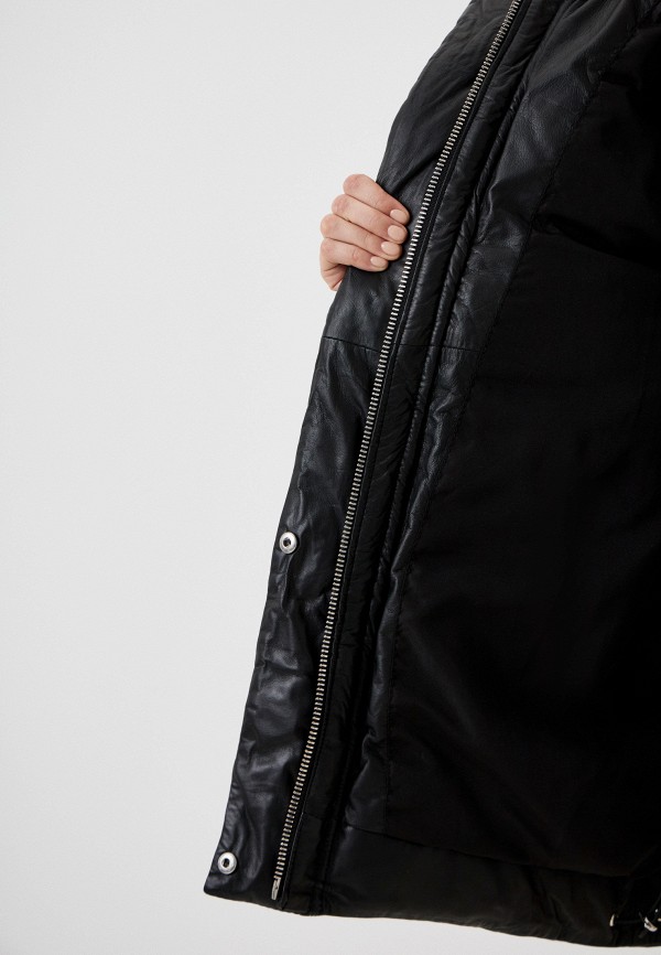 фото Куртка кожаная утепленная снежная королева