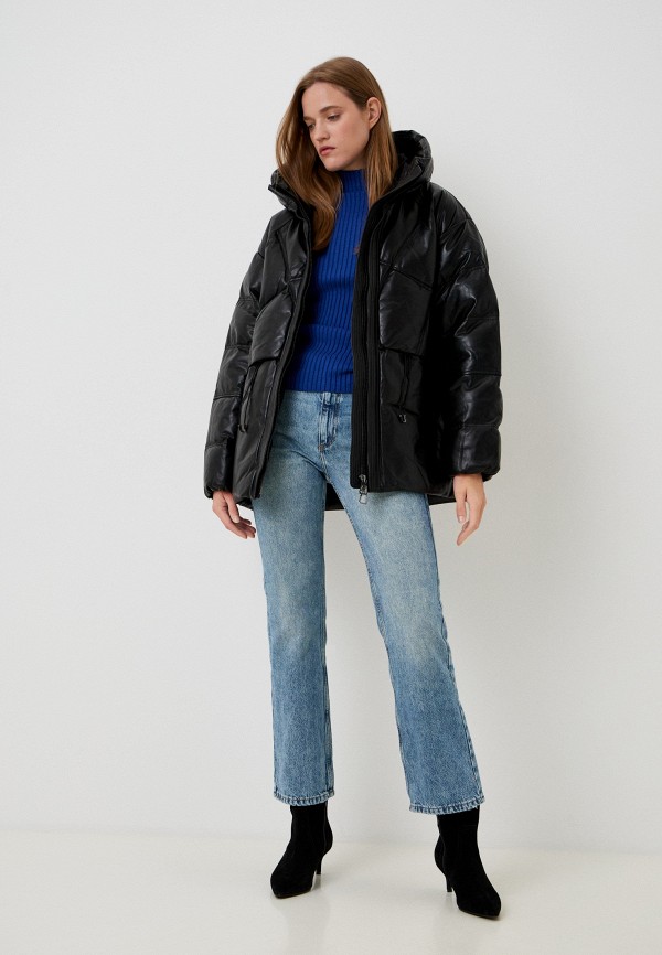 фото Куртка кожаная утепленная снежная королева