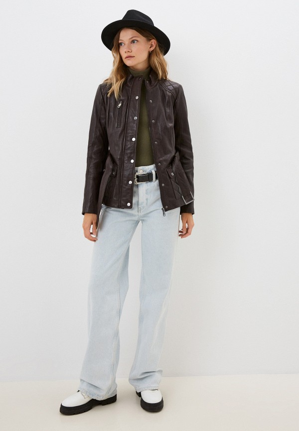 фото Куртка кожаная снежная королева