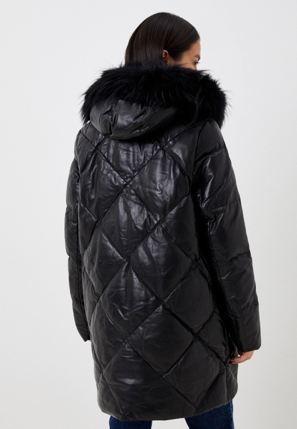 фото Куртка кожаная утепленная снежная королева