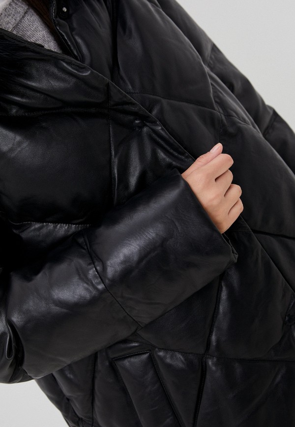 фото Куртка кожаная утепленная снежная королева