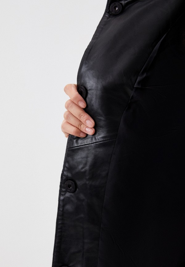 фото Куртка кожаная утепленная снежная королева