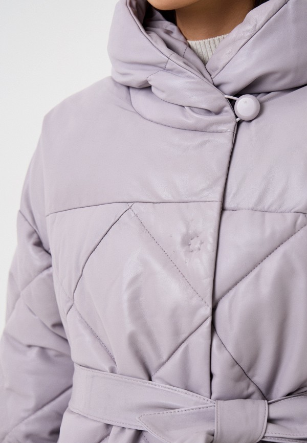 фото Куртка кожаная утепленная снежная королева