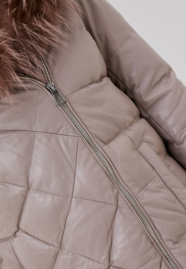 фото Куртка кожаная утепленная снежная королева