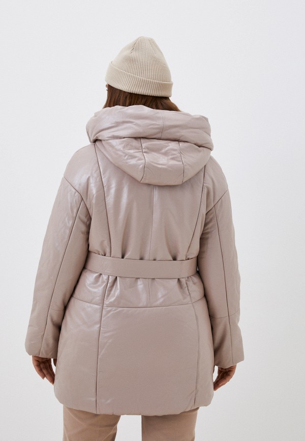 фото Куртка кожаная утепленная снежная королева