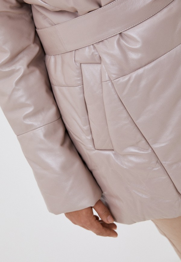 фото Куртка кожаная утепленная снежная королева