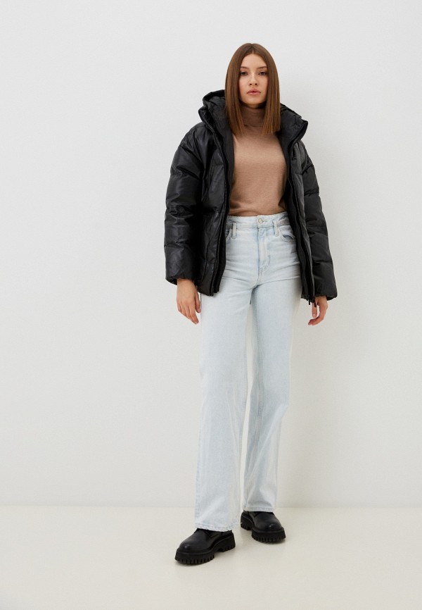 фото Куртка кожаная утепленная снежная королева