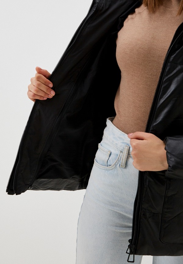 фото Куртка кожаная утепленная снежная королева