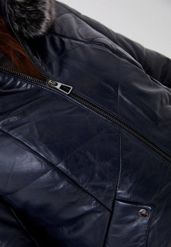 фото Куртка кожаная утепленная снежная королева