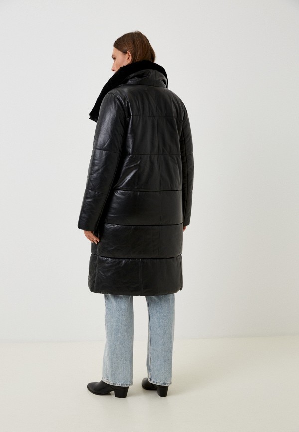 фото Куртка кожаная утепленная снежная королева