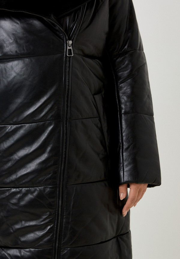 фото Куртка кожаная утепленная снежная королева