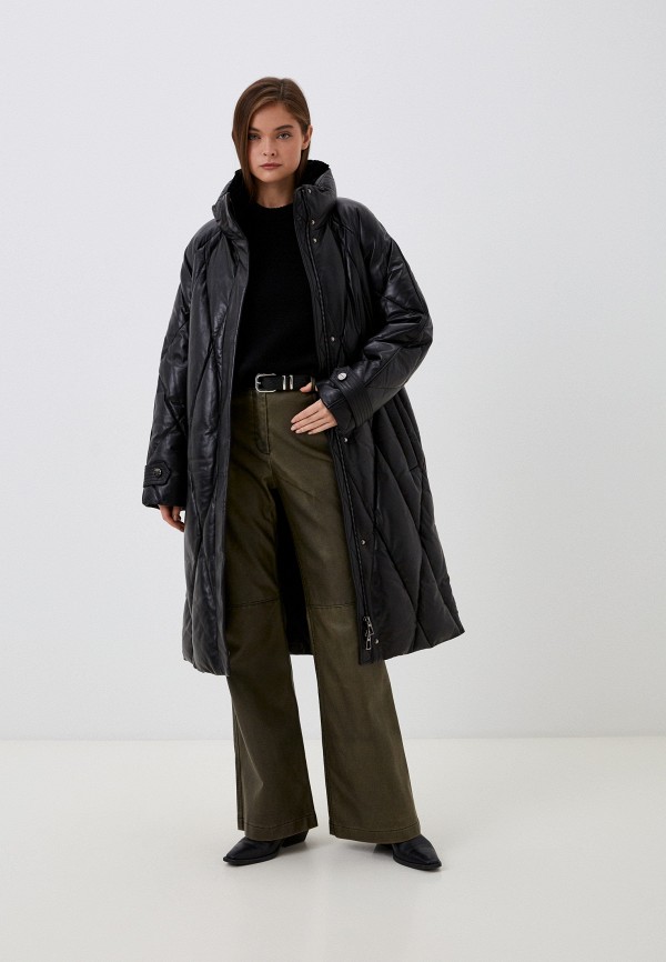 фото Куртка кожаная утепленная снежная королева