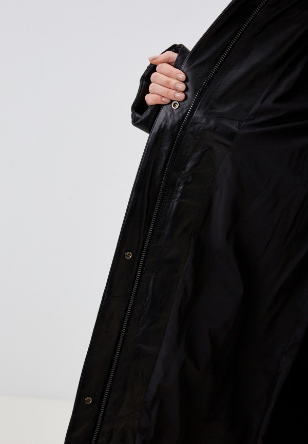 фото Куртка кожаная утепленная снежная королева