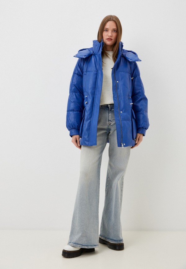 фото Куртка кожаная утепленная снежная королева