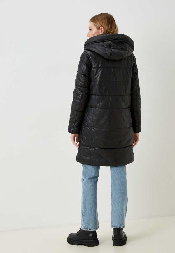 фото Куртка кожаная утепленная снежная королева