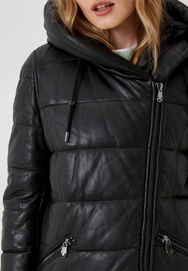 фото Куртка кожаная утепленная снежная королева