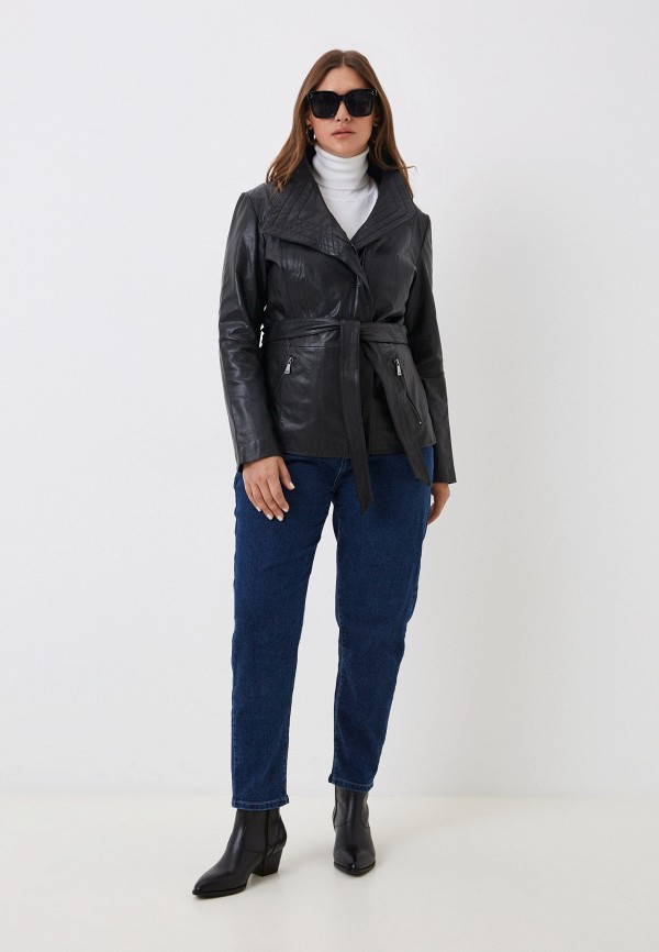 фото Куртка кожаная снежная королева