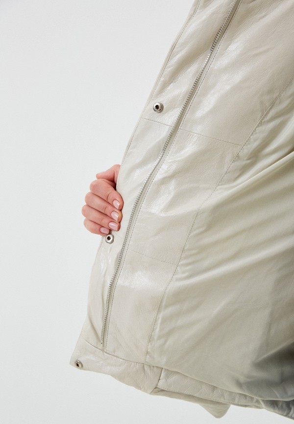 фото Куртка кожаная утепленная снежная королева