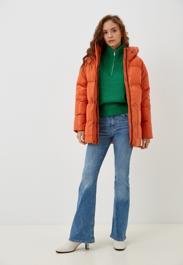 фото Куртка кожаная утепленная снежная королева