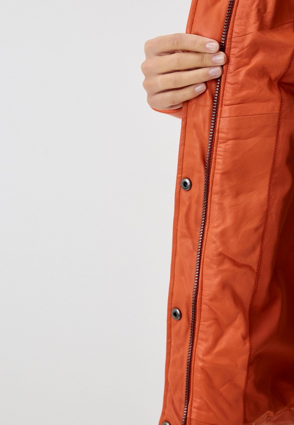 фото Куртка кожаная утепленная снежная королева