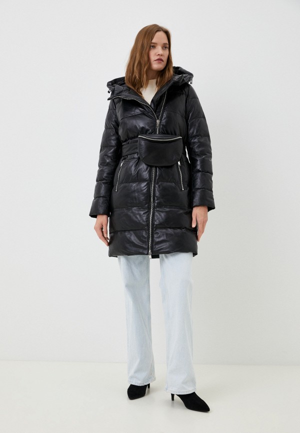 фото Куртка кожаная утепленная снежная королева