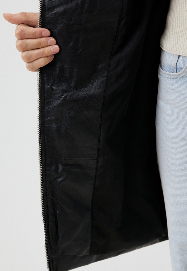 фото Куртка кожаная утепленная снежная королева