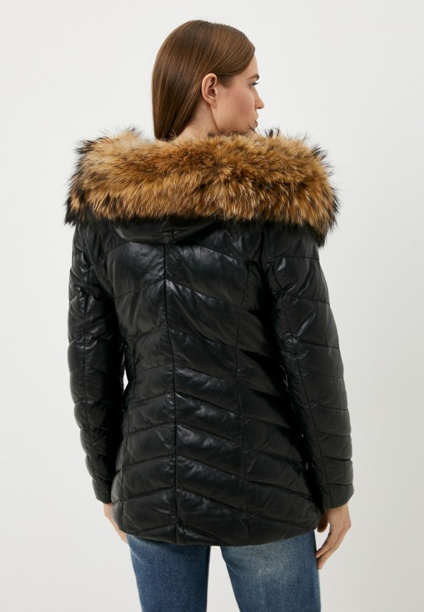 фото Куртка кожаная утепленная снежная королева