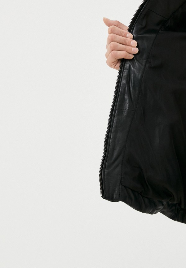 фото Куртка кожаная утепленная снежная королева