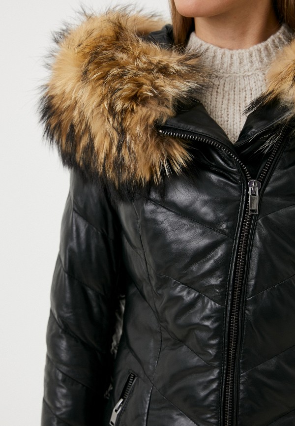 фото Куртка кожаная утепленная снежная королева